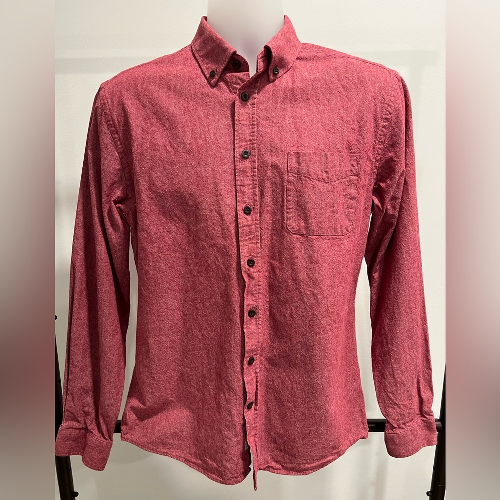 Frank & Oak button down shirt in red | medium